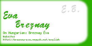 eva breznay business card