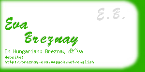 eva breznay business card